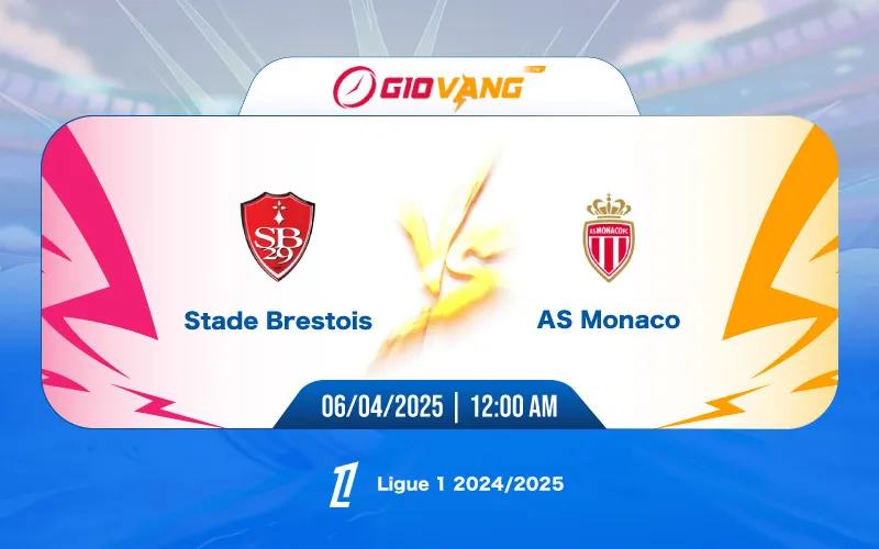 Soi kèo Brest vs Monaco 00h00 ngày 06/4/2025 - Ligue 1