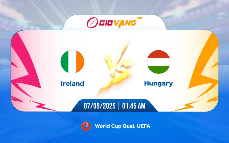 Soi kèo Ireland vs Hungary 01h45 ngày 07/9/2025 - World Cup 2026