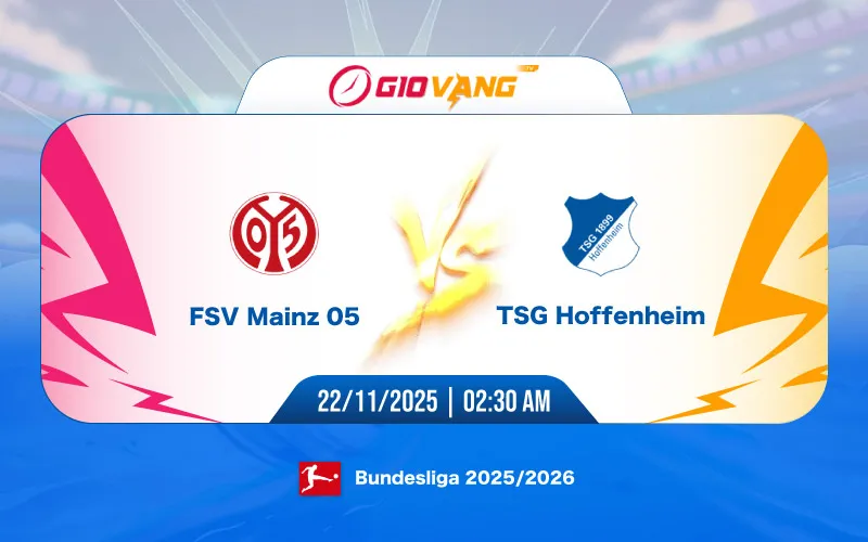 Soi kèo Mainz 05 vs Hoffenheim 02h30 ngày 22/11/2025 - Bundesliga