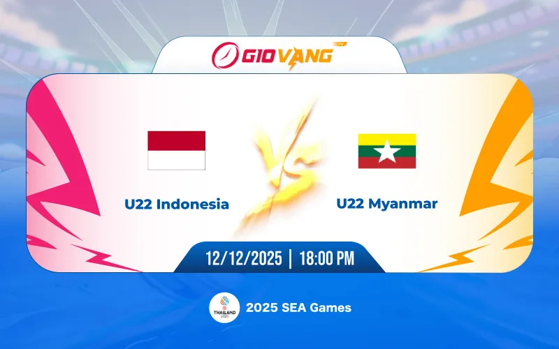 Soi kèo U22 Indonesia vs U22 Myanmar 18h00 ngày 12/12/2025 - SEA Games