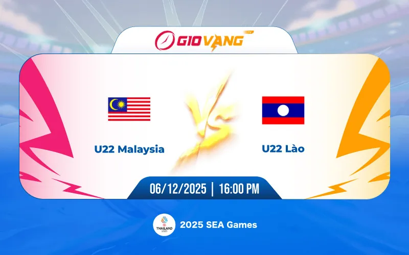 Soi kèo U22 Malaysia vs U22 Lào 16h00 ngày 06/12/2025 - SEA Games