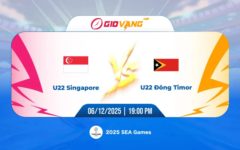 Soi kèo U22 Singapore vs U22 Đông Timor 19h00 ngày 06/12/2025 - SEA Games
