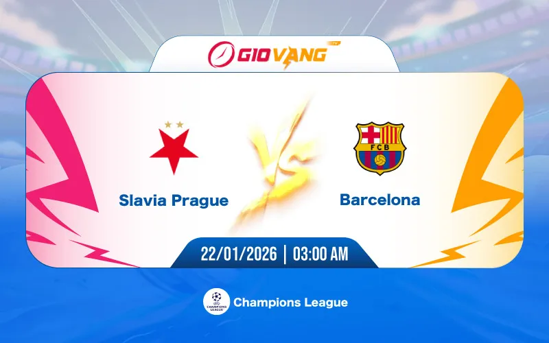 Soi kèo Slavia Prague vs Barcelona 03h00 ngày 22/01/2026 - Cup C1