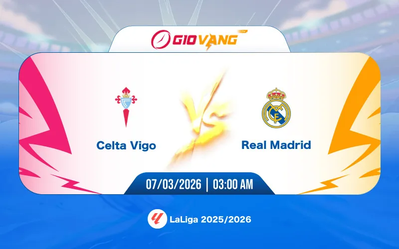 Soi kèo Celta Vigo vs Real Madrid 03h00 ngày 07/3/2026 - La Liga